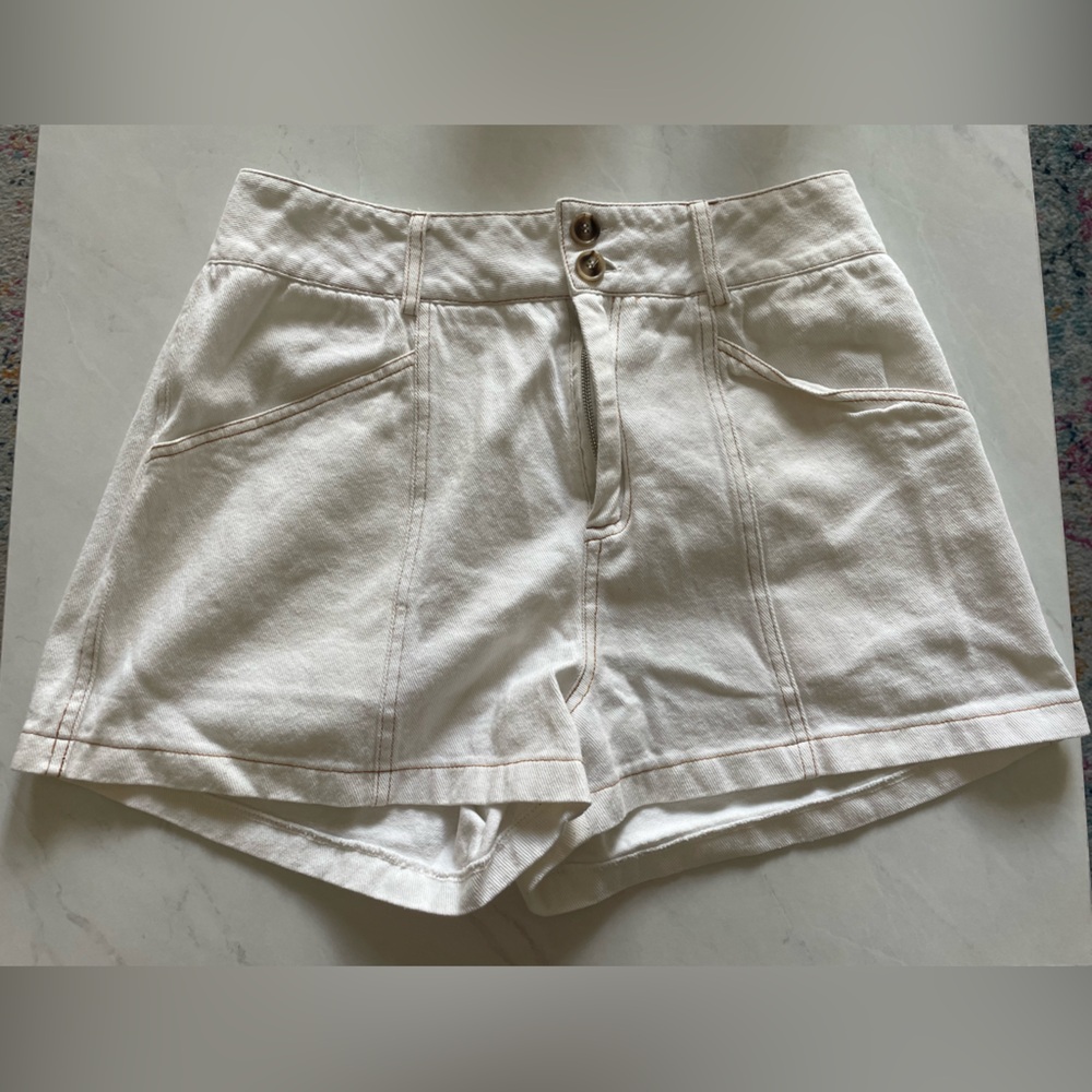 White Denim Shorts